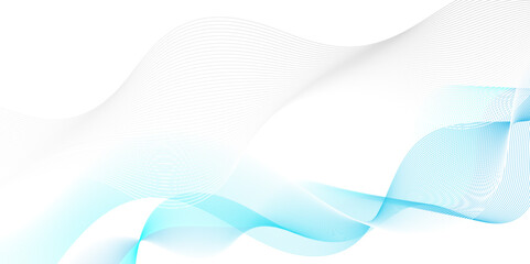 White and blue line wave futuristic high technology blend background. White abstract Modern gray flowing wave lines and glowing moving lines. geometric futuristic digital high-technology background.