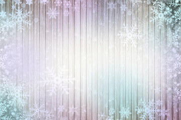 雪の結晶や木目のクリスマス素材