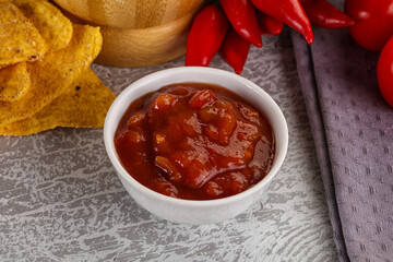 Spicy mexican sauce Salsa dip