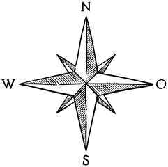 wind direction handdrawn illustration