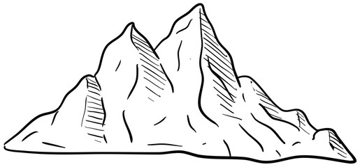 mountains handdrawn illustration