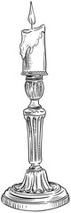 candle handdrawn illustration