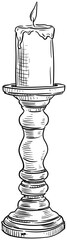 candle handdrawn illustration