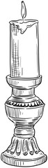 candle handdrawn illustration