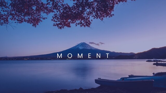 Blue Minimalist Fuji Mountain Desktop Wallpaper | Nature Background Wallpaper 4K for Desktop PC