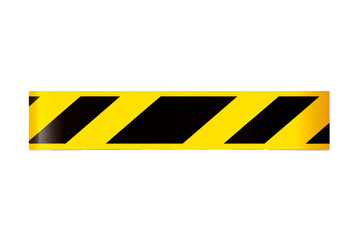 Black and yellow stripes sign. Barricade tape. Png file with transparent background