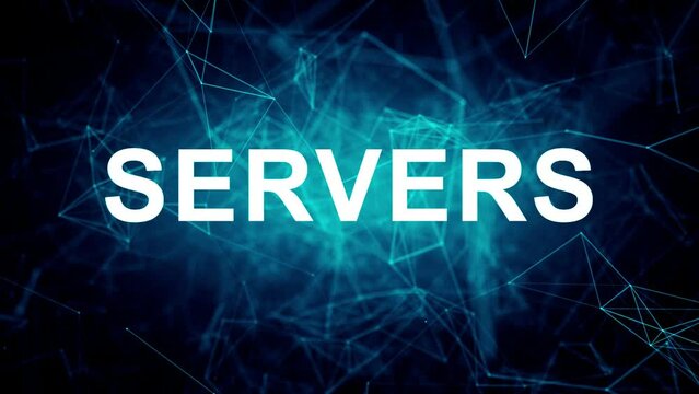 Animated futuristic texts about Web Hosting Services, Web hosting and servers services