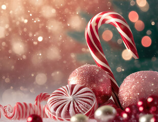 Fototapeta premium christmas canes