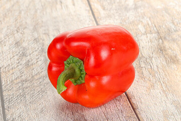 Ripe red Bulgarian bell pepper