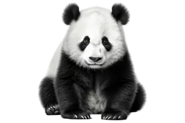 Foto op Plexiglas cute panda on isolated transparent background © Barra Fire