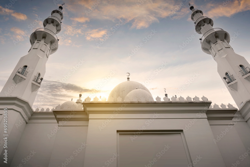 Poster the dome and minaret of the mosque