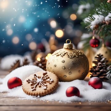 christmas cookies and christmas tree