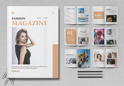 Fashion Magazine Layout Template