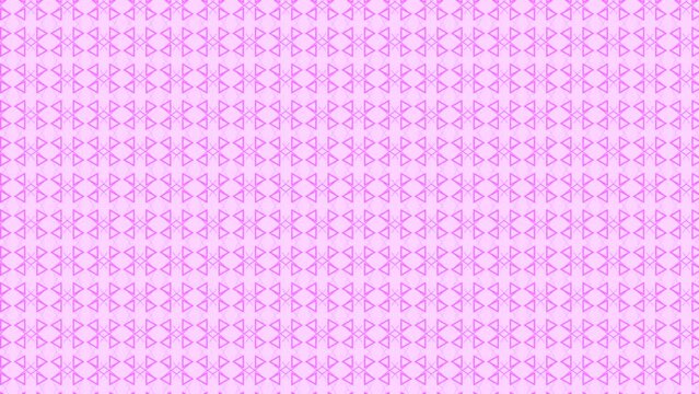 Triangle seamless geometric pattern motion graphics animation background overlay visual effect symbol symmetrical line shape design illusion 4K pink white