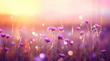 beautiful colorful meadow of wildflowers