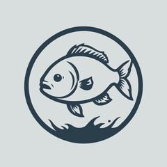 Fish Logo Design Very Cool Concept