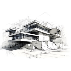 sketch building architecture