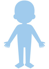 男の子のシルエット