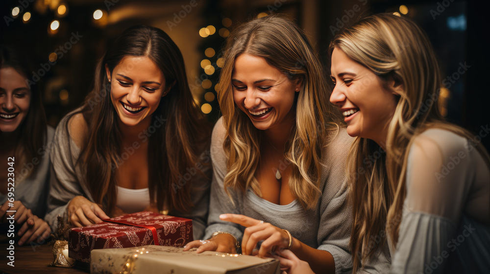 Wall mural three women in a bar