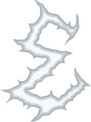 Blackmetal Alphabet Letter E