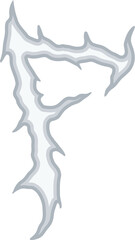 Blackmetal Alphabet Letter F