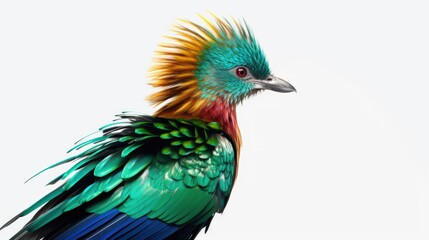 A vibrant bird with a unique mohawk on its head. Perfect for adding a pop of color to any design or project