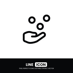 Donation icon pixel perfect | Vector outline illustration