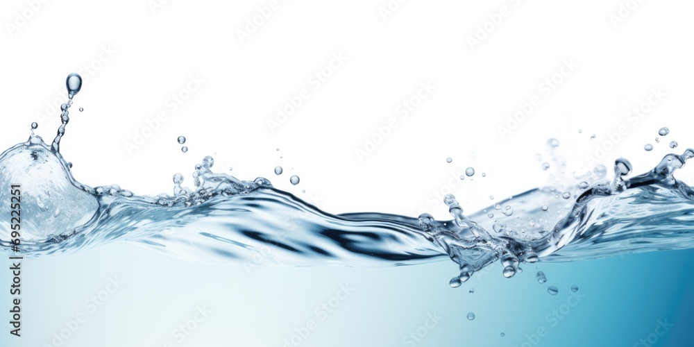 Poster A close-up view of a wave of water. Perfect for adding a refreshing touch to your design projects