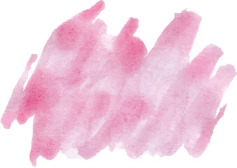 pink wet watercolor element