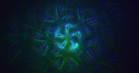 Fototapeta na wymiar 3D manual rendering abstract fractal light background