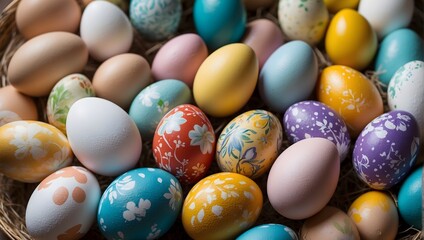 Fototapeta na wymiar painted eggs for Easter