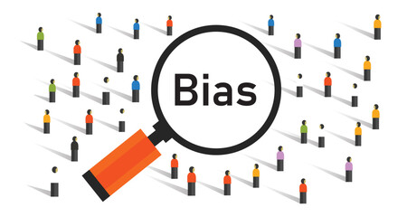 Statistical bias statistics data collection result analysis subjective judgement biased survey - obrazy, fototapety, plakaty