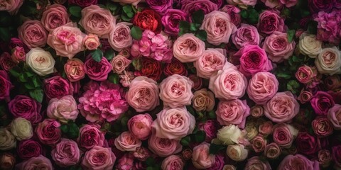 Naklejka premium Pink rose background