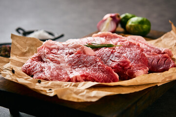 Delicious grilled pork that is delicious and fresh