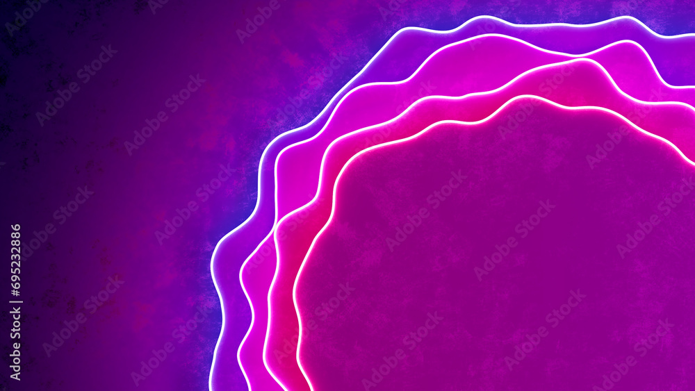 Poster pink neon shimmering delicate forms abstract backdrop - abstract 3d rendering