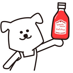 色加工ok いぬ素材No.242 ケチャップ