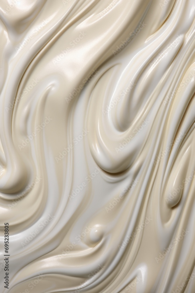 Aufkleber a close-up view of a swirling white liquid. this image can be used to depict concepts such as purity