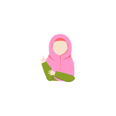 cute woman wearing a hijab posing woman