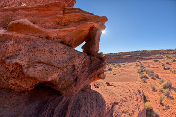 Triangular Arch in the Spur Canyon of Horseshoe Bend AZ