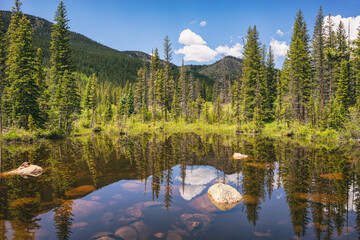 Scenic pond in the Indian Peaks Wilderness, Colorado