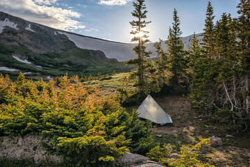 Camping in the Indian Peaks Wilderness, Colorado