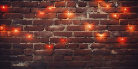 A toned Valentine brick wall background, enhanced by the play of light and shadows with a defocused effect.