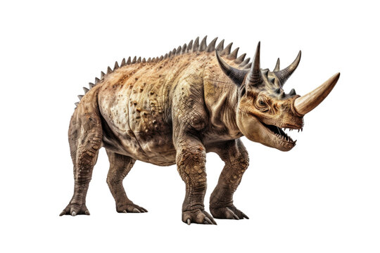 Majestic Triceratops Isolated On Transparent Background