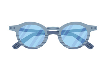 Fototapeta premium Pair of Glasses and Shades for Sun Shine Protection Vector Illustration