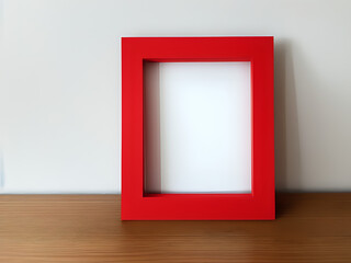 Roter Bilderrahmen