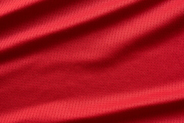 sports clothing fabric football jersey texture top view red color