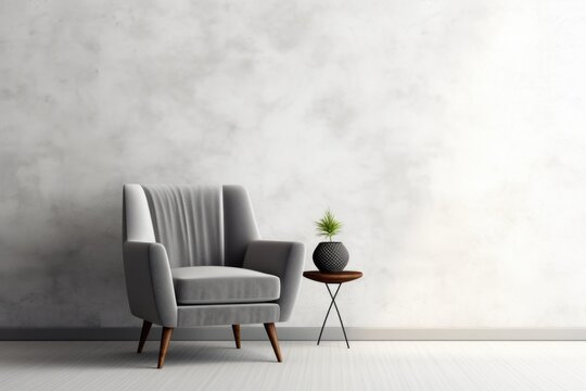 A simple image of a chair and table in a room. Perfect for interior design or furniture-related projects