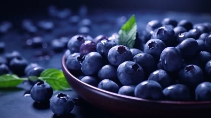 Poster Blueberry antioxidant organic superfood in a bowl concept for healthy eating. generative ai © Witri