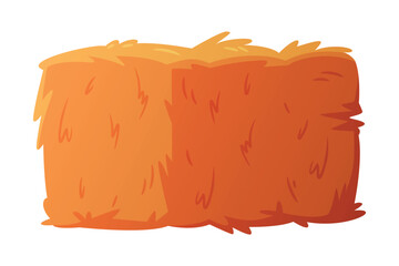 Hay Bale as Dried Grass for Fodder Vector Illustration © topvectors