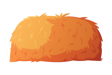 Hay Heap as Dried Grass for Fodder Vector Illustration